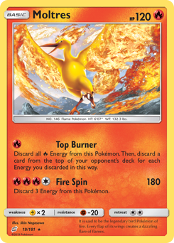 Moltres - 19/181 - Rare Holo - Team Up