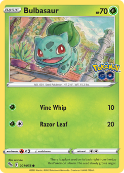 Bulbasaur(Reverse) - 1/78(Rev) - Common - Pokémon GO