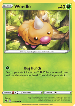 Weedle(Reverse) - 1/185(Rev) - Common - Vivid Voltage