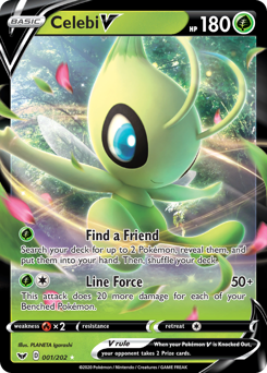 Celebi V - 1/202 - Rare Holo V - Sword & Shield