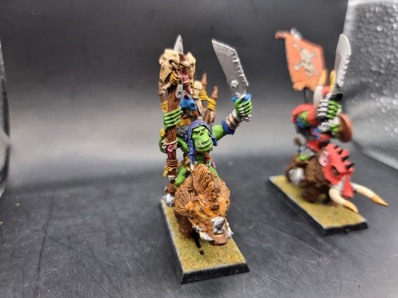 Warhammer Fantasy: Orcs and Goblins Metal Warboss and Shaman on Boars (AA127)