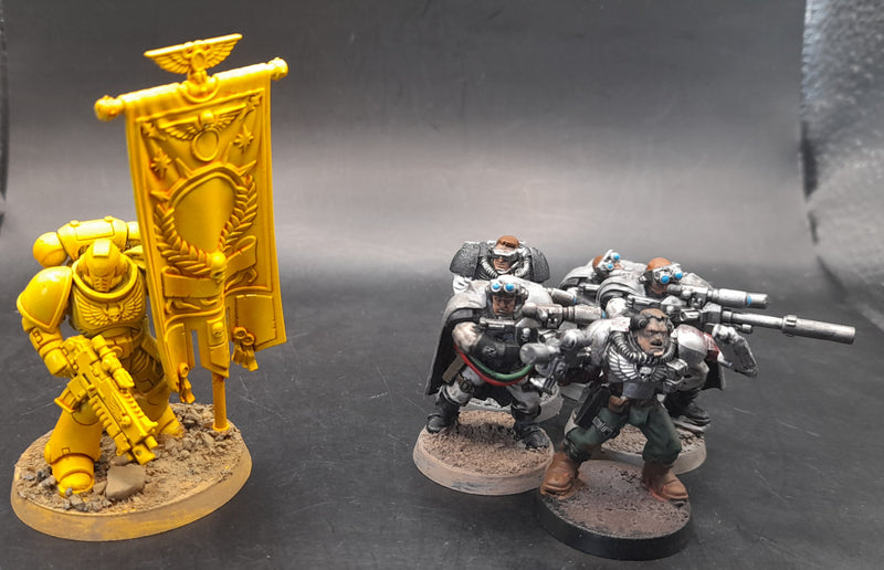 Warhammer 40k: Space Marines Scout Squad and Company Ancient (AZ053)