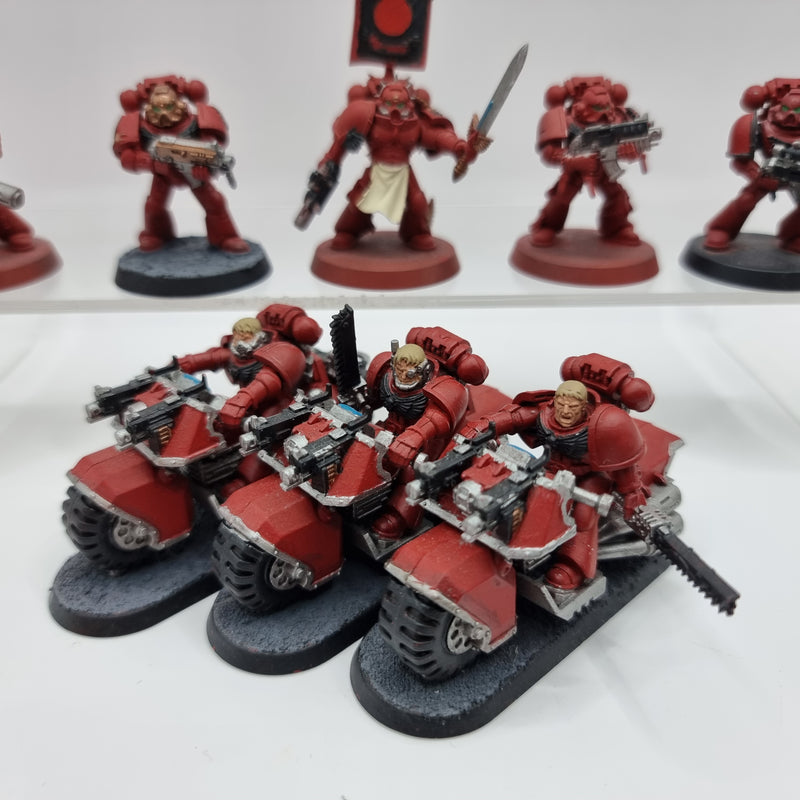 Warhammer 40k: Space Marine Blood Angels Tactical Marines and Bikes (BA151)