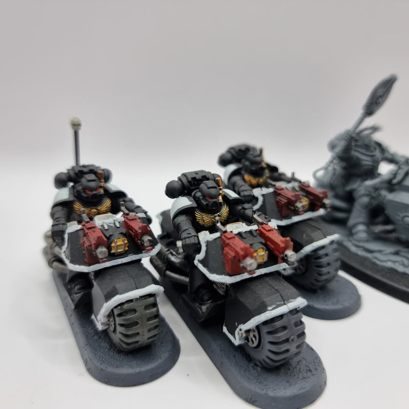 Warhammer 40k: Space Marines Chaplain on Bike and Bikes (BA130)