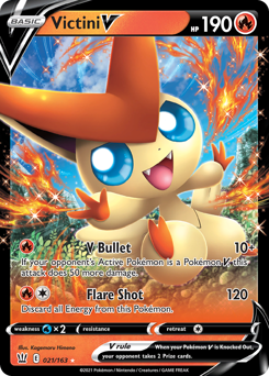 Victini V - 21/163 - Rare Holo V - Battle Styles