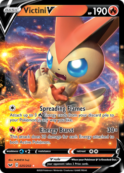 Victini V - 25/202 - Rare Holo V - Sword & Shield