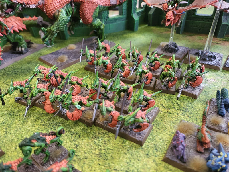 Warhammer Fantasy, Old World, Age of Sigmar Lizard Men Army, Nicely Painted (WC1203)