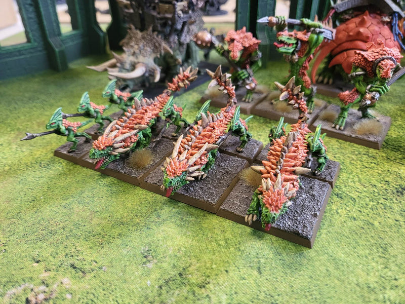 Warhammer Fantasy, Old World, Age of Sigmar Lizard Men Army, Nicely Painted (WC1203)