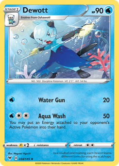 Dewott(Reverse) - 34/185(Rev) - Uncommon - Vivid Voltage