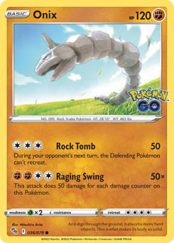 Onix(Reverse) - 36/78(Rev) - Common - Pokémon GO