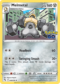 Melmetal(Reverse) - 46/78(Rev) - Rare Holo - Pokémon GO