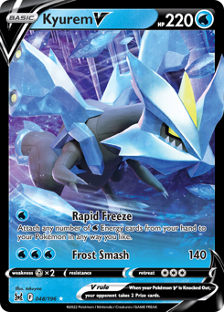 Kyurem V(Reverse) - 48/196(Rev) - Rare Holo V - Lost Origin