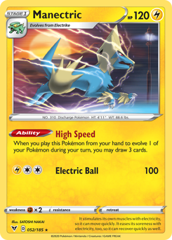 Manectric(Reverse) - 52/185(Rev) - Rare - Vivid Voltage