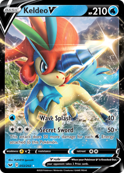 Keldeo V - 53/202 - Rare Holo V - Sword & Shield