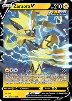 Zeraora V - 53/198 - Rare Holo V - Chilling Reign