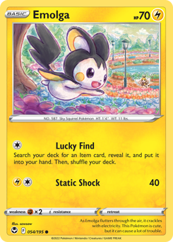 Emolga(Reverse) - 54/195(Rev) - Common - Silver Tempest