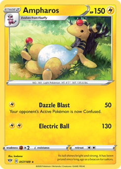 Ampharos - 57/189 - Rare - Darkness Ablaze