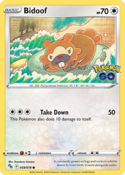 Bidoof(Reverse) - 59/78(Rev) - Common - Pokémon GO