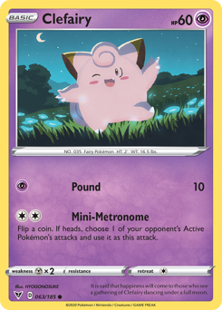 Clefairy(Reverse) - 63/185(Rev) - Common - Vivid Voltage