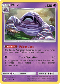 Muk - 63/181 - Rare - Team Up