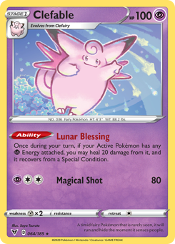 Clefable(Reverse) - 64/185(Rev) - Rare - Vivid Voltage