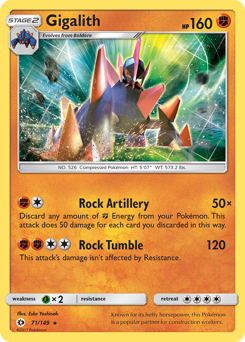 Gigalith - 71/149 - Rare Holo - Sun & Moon