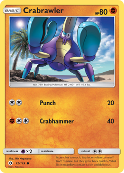 Crabrawler - 72/149 - Common - Sun & Moon