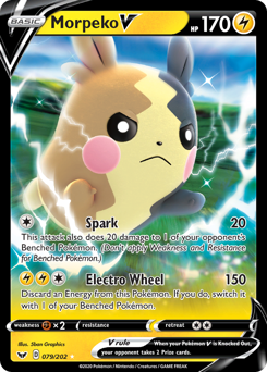 Morpeko V - 79/202 - Rare Holo V - Sword & Shield