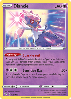 Diancie(Reverse) - 79/185(Rev) - Rare Holo - Vivid Voltage