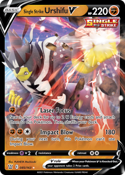 Single Strike Urshifu V - 85/163 - Rare Holo V - Battle Styles