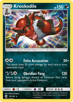 Krookodile - 85/149 - Rare Holo - Sun & Moon