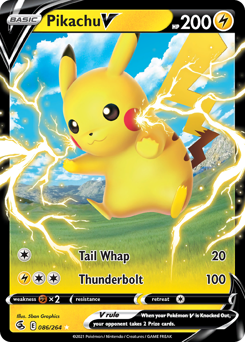 Pikachu V - 86/264 - Rare Holo V - Fusion Strike