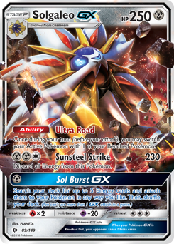 Solgaleo GX - 89/149 - Rare Holo GX - Sun & Moon