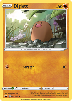 Diglett - 92/202 - Common - Sword & Shield