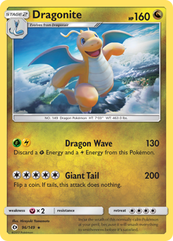 Dragonite - 96/149 - Rare Holo - Sun & Moon