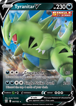 Tyranitar V - 97/163 - Rare Holo V - Battle Styles