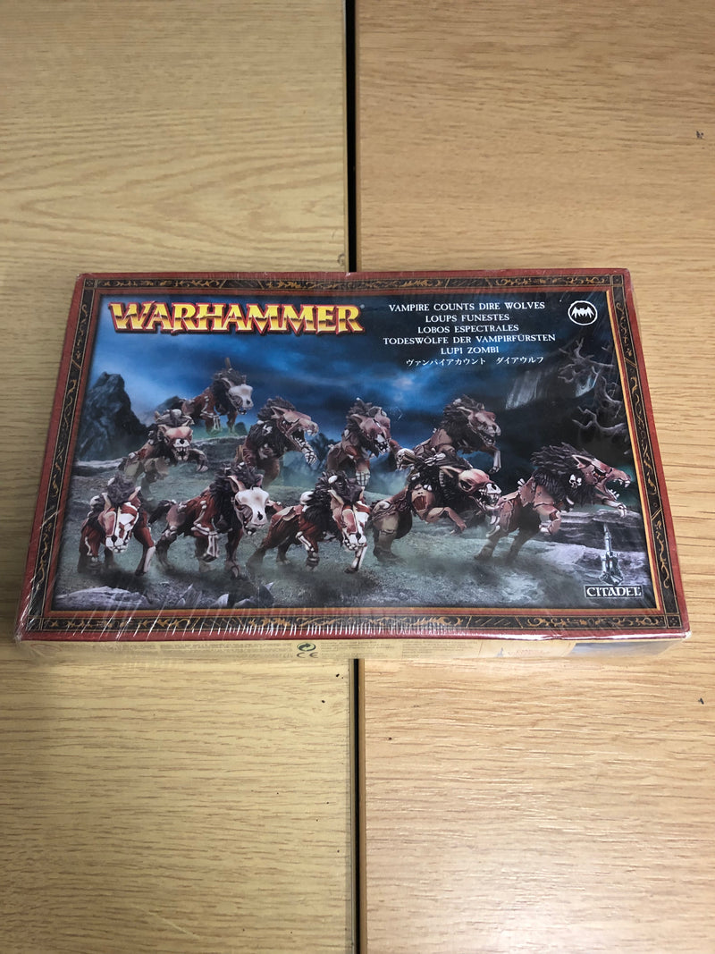 Warhammer Fantasy Vampire Counts Dire Wolves - Sealed OOP (AV006)