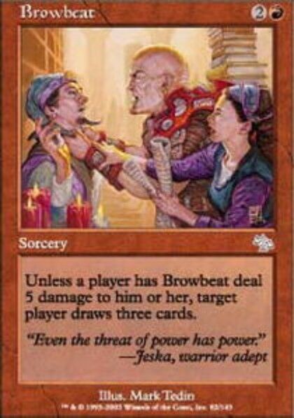MTG: Browbeat - Red Uncommon - Judgement - Jud - Magic Card