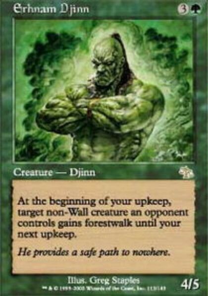 MTG: Erhnam Djinn - Green Rare - Judgment - JUD - Magic Card