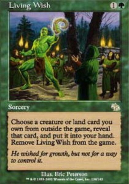 MTG: Living Wish - Green Rare - Judgment - JUD - Magic Card