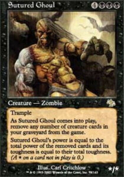 MTG: Sutured Ghoul - Black Rare - Judgment - JUD - Magic Card