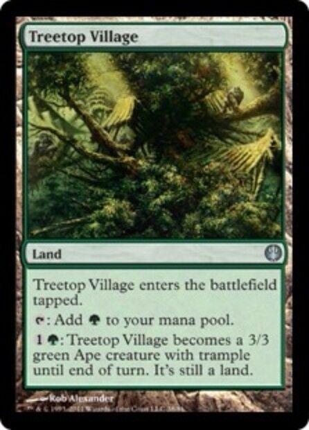 MTG: Treetop Village - Uncommon Artifact - Duel Decks: Knights vs Dragons