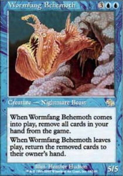 MTG: Wormfang Behemoth - Blue Rare - Judgment - JUD - Magic Card