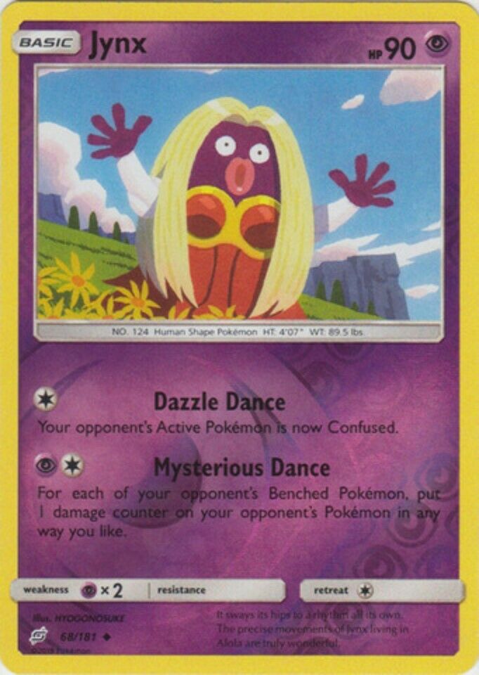 Jynx Reverse Holo - 68/181 - Uncommon - Sun & Moon: Team Up