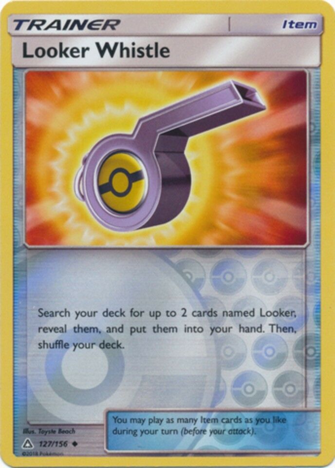Looker Whistle Reverse Holo - 127/156 - Sun & Moon: Ultra Prism