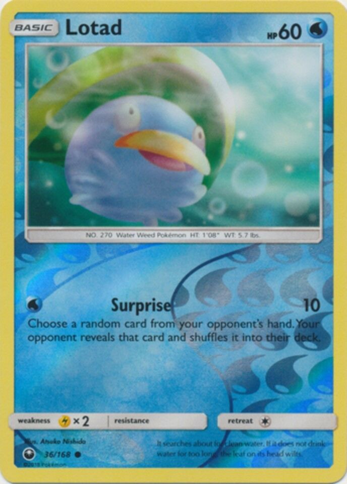 Lotad Reverse Holo - 36/168 - Common - Celestial Storm