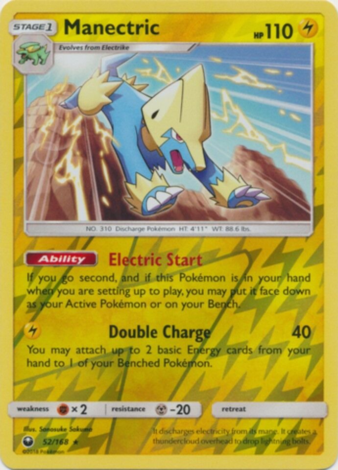 Manectric Reverse Holo - 52/168 - Rare - Celestial Storm