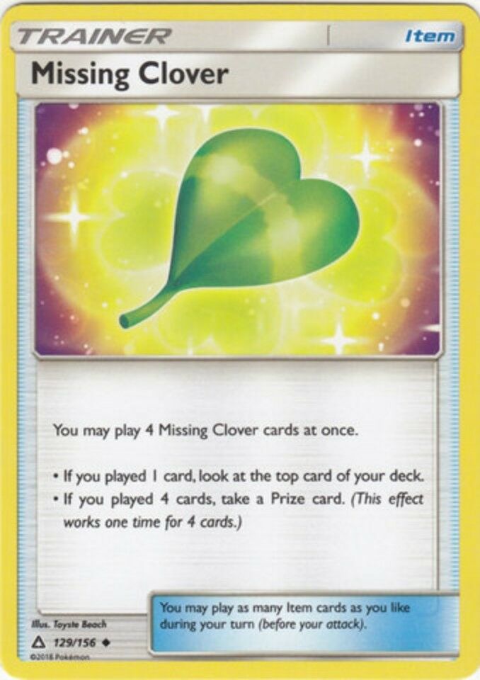 Missing Clover - 129/156 - Uncommon - Sun & Moon: Ultra Prism
