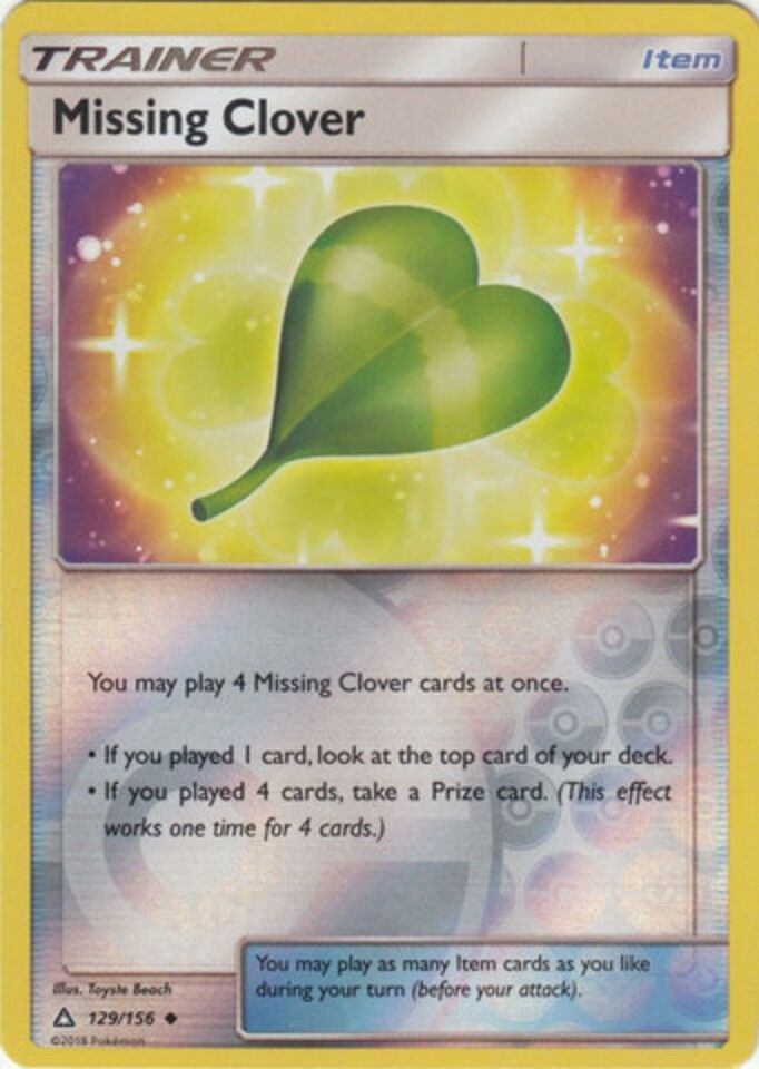 Missing Clover Reverse Holo - 129/156 - Sun & Moon: Ultra Prism