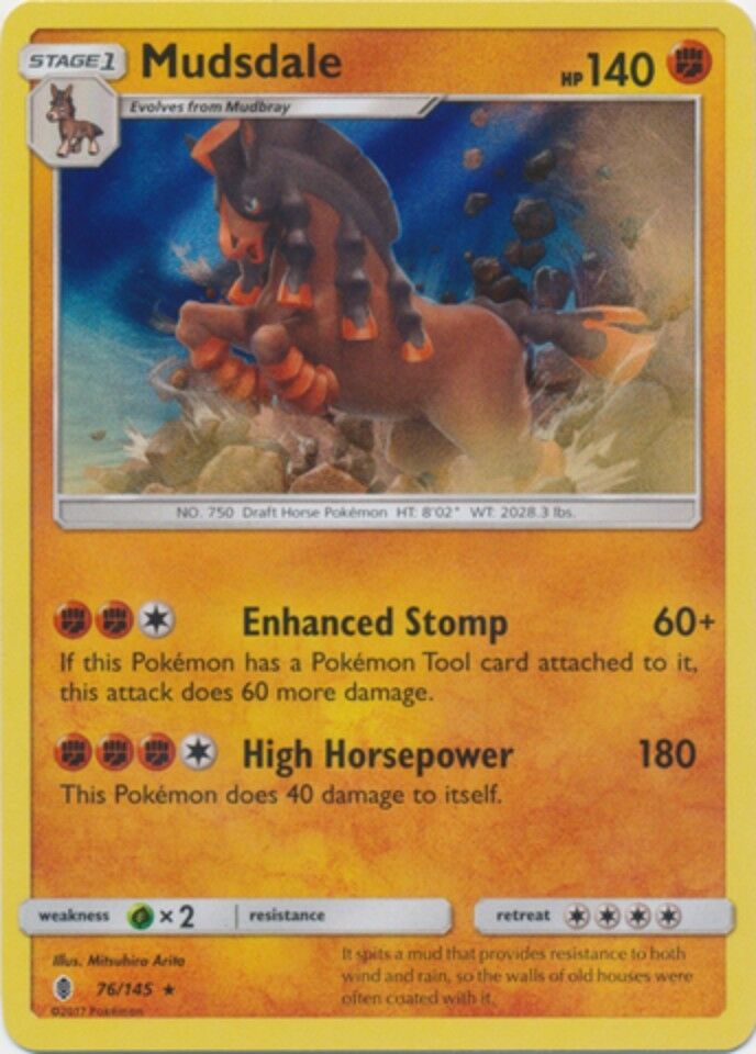 Mudsdale - 76/145 - Holo Rare - Sun & Moon: Guardians Rising